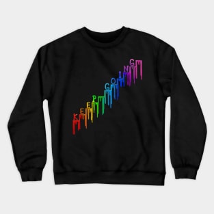 Keep Going Paint Drip Rainbow Steps Crewneck Sweatshirt